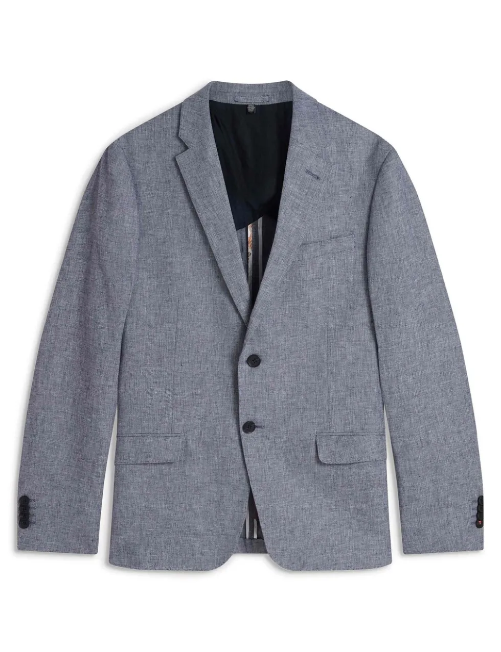 Regular Fit Linen & Cotton Blend Blazer