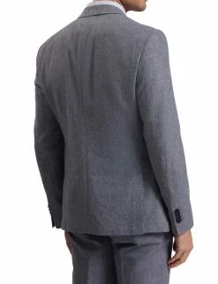 Regular Fit Linen & Cotton Blend Blazer