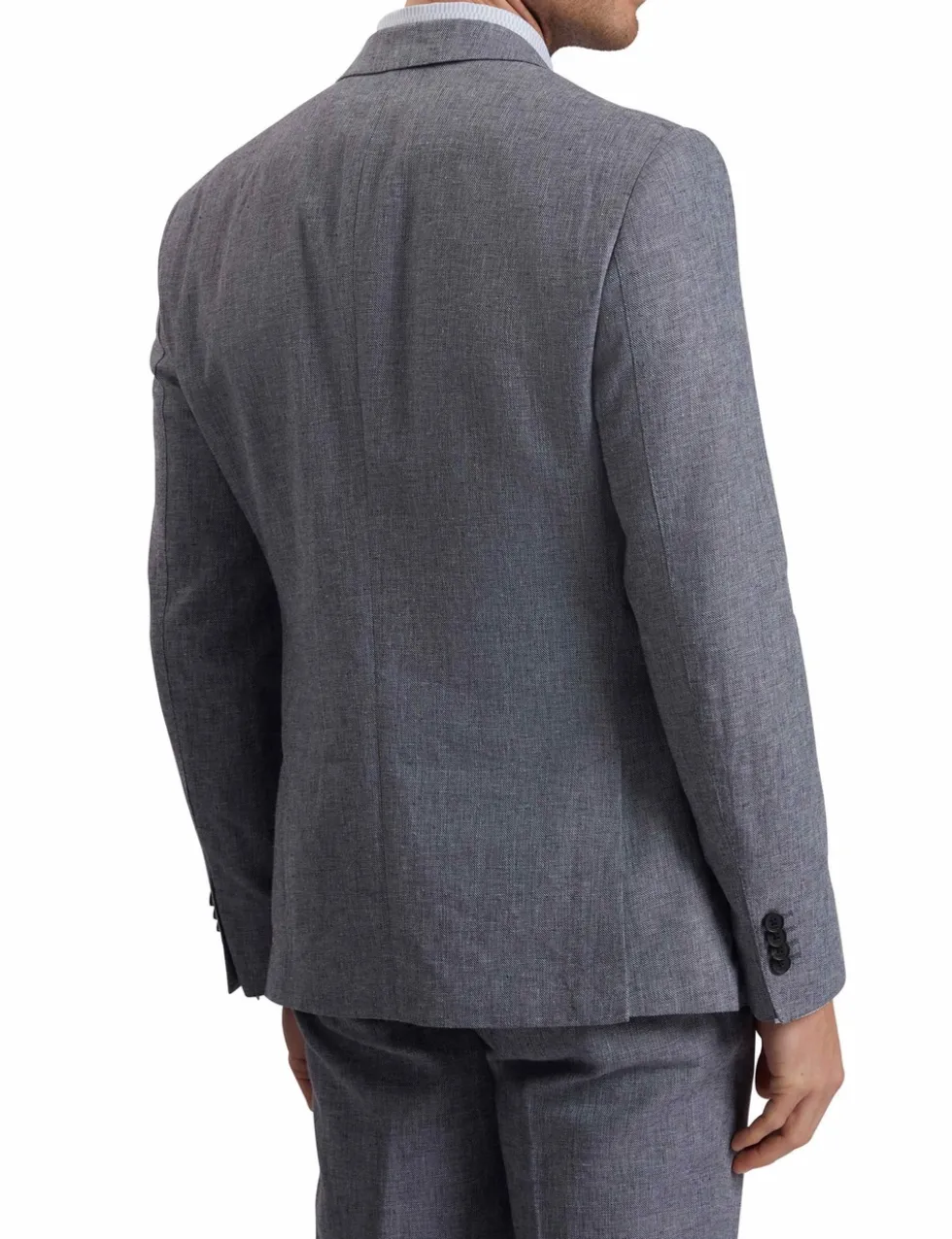 Regular Fit Linen & Cotton Blend Blazer
