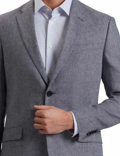 Regular Fit Linen & Cotton Blend Blazer