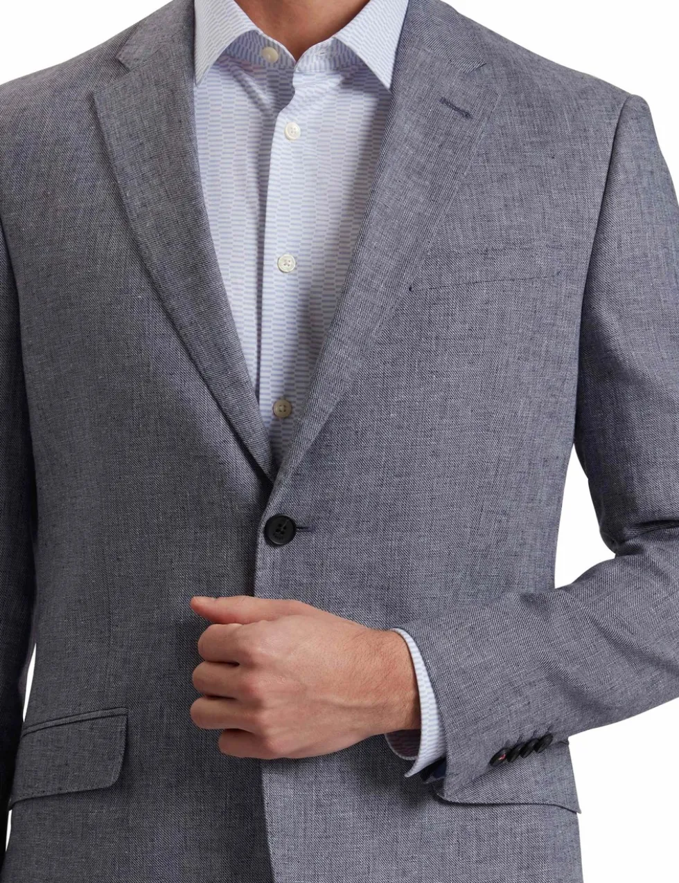 Regular Fit Linen & Cotton Blend Blazer