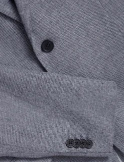 Regular Fit Linen & Cotton Blend Blazer