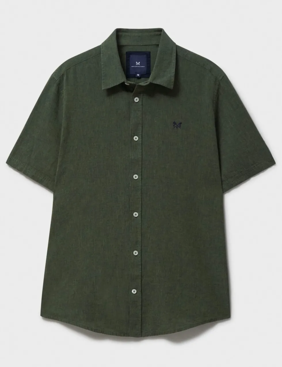 Regular Fit Linen and Cotton Short Sleeve Shirt