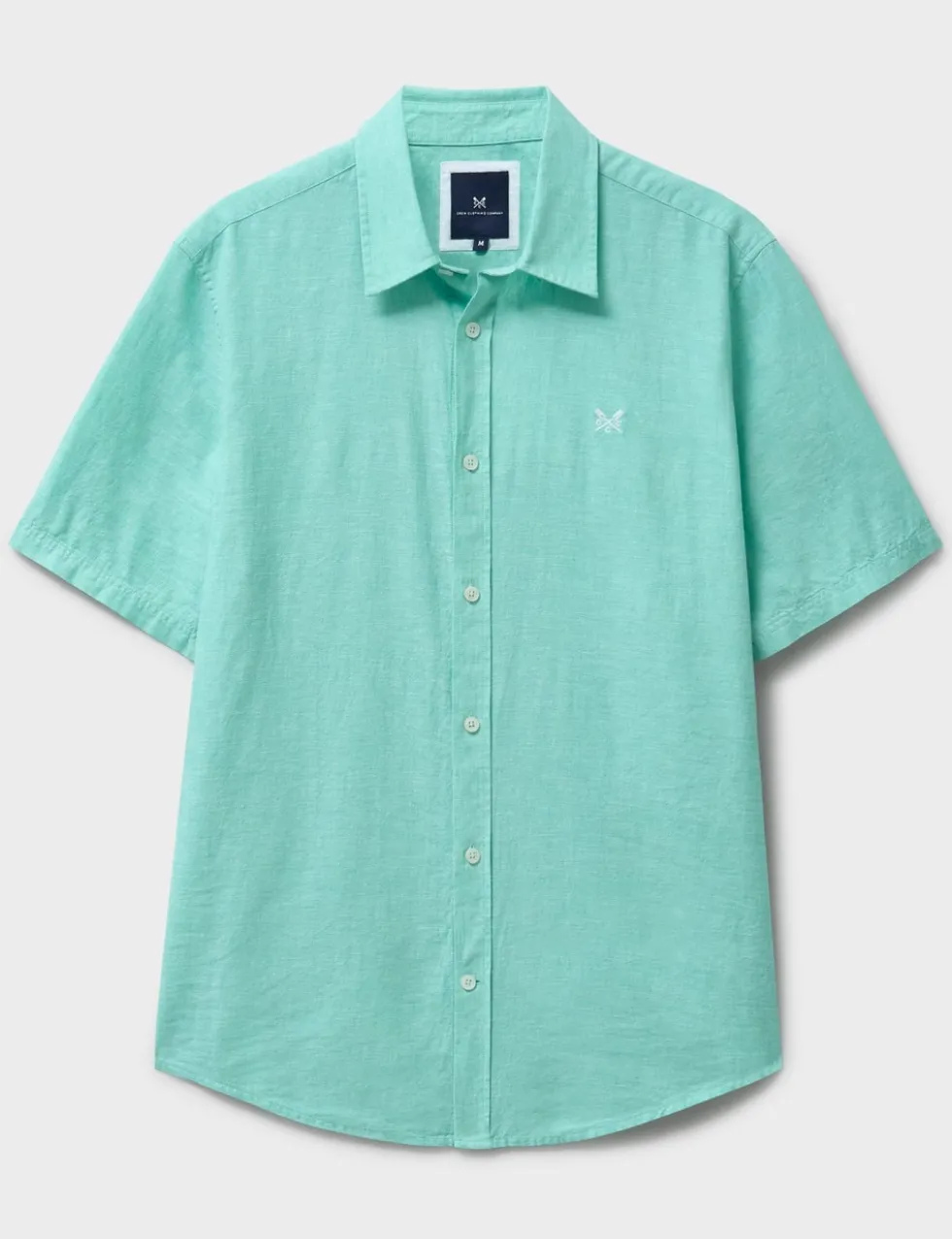 Regular Fit Linen and Cotton Short Sleeve Shirt
