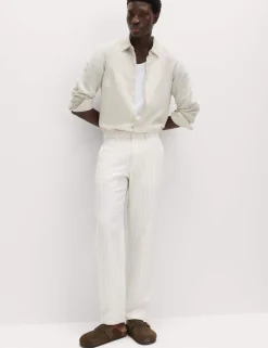 Regular Fit Linen Blend Chinos
