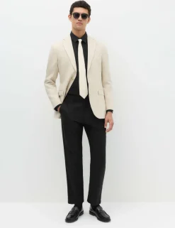 Regular Fit Linen Blend Chinos