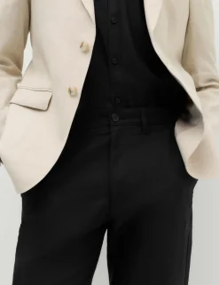 Regular Fit Linen Blend Chinos