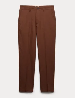 Regular Fit Linen Blend Chinos
