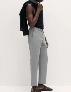 Regular Fit Linen Blend Chinos