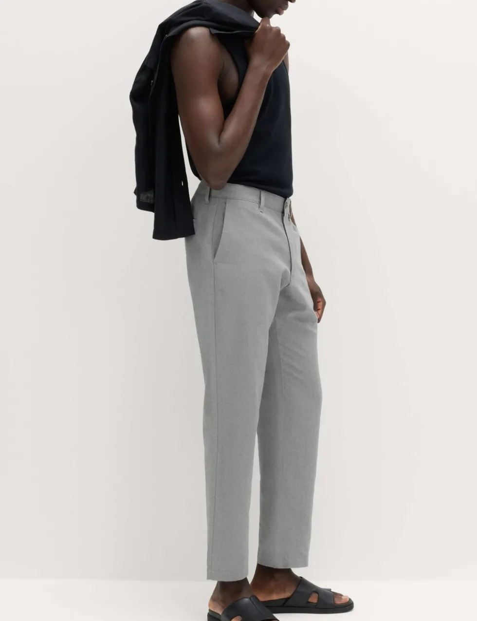 Regular Fit Linen Blend Chinos