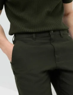 Regular Fit Linen Blend Chinos