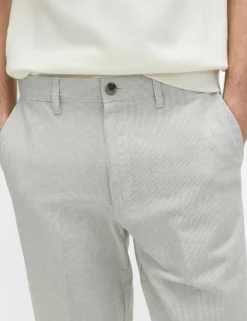 Regular Fit Linen Blend Chinos