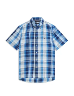 Regular Fit Linen Blend Check Shirt
