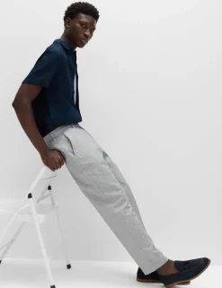 Regular Fit Linen Blend Chinos