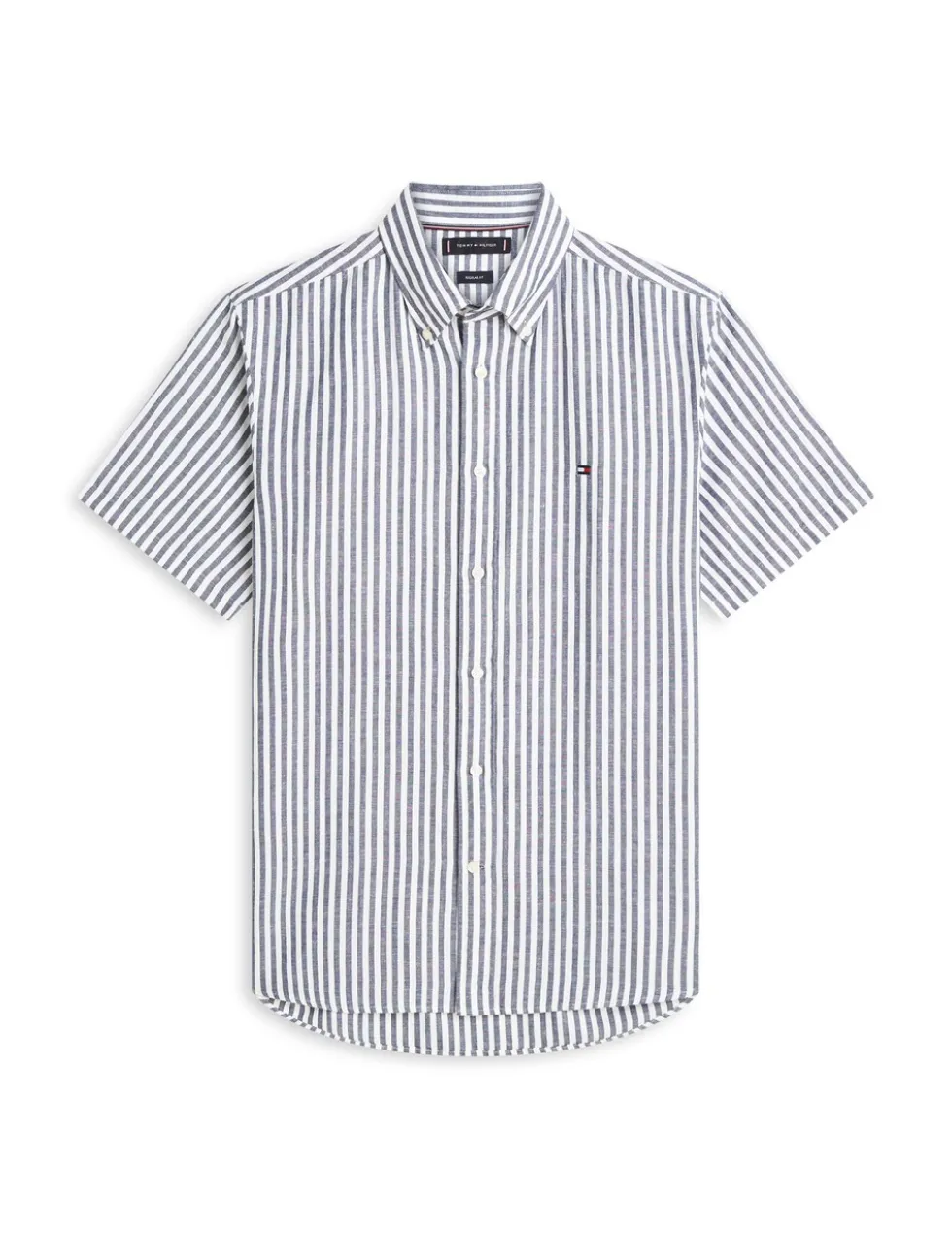 Regular Fit Linen Blend Striped Shirt