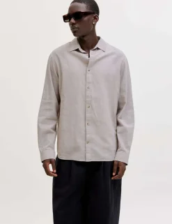 Regular Fit Linen Blend Shirt