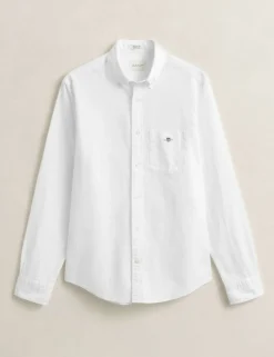 Regular Fit Linen Rich Oxford Shirt