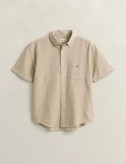 Regular Fit Linen Rich Short Sleeve Shirt