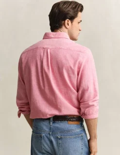 Regular Fit Linen Rich Shirt