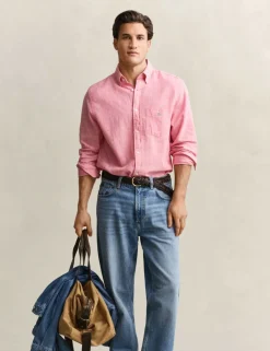 Regular Fit Linen Rich Shirt