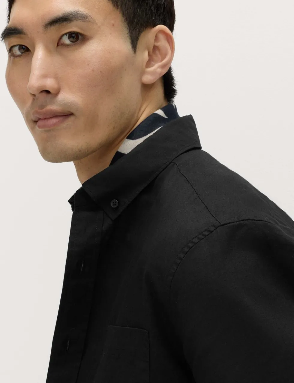 Regular Fit Linen Rich Short Sleeve Shirt