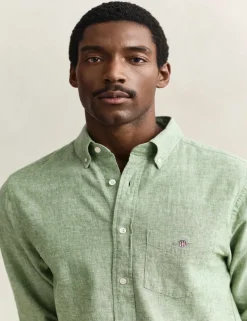 Regular Fit Linen Rich Shirt