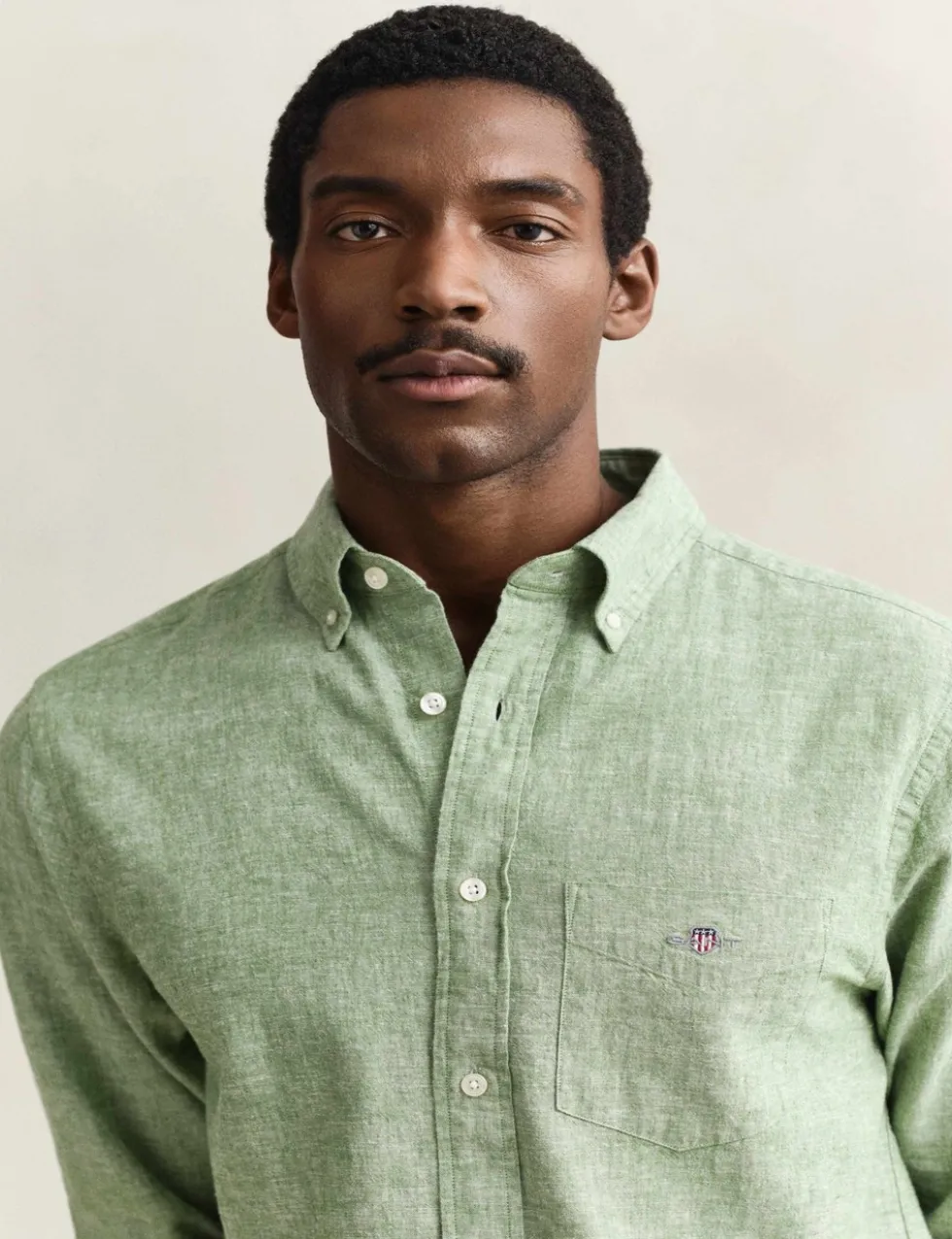 Regular Fit Linen Rich Shirt