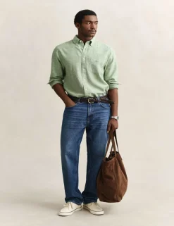 Regular Fit Linen Rich Shirt