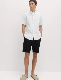 Regular Fit Linen Rich Short Sleeve Shirt