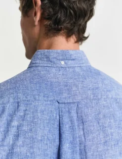 Regular Fit Linen Rich Short Sleeve Shirt