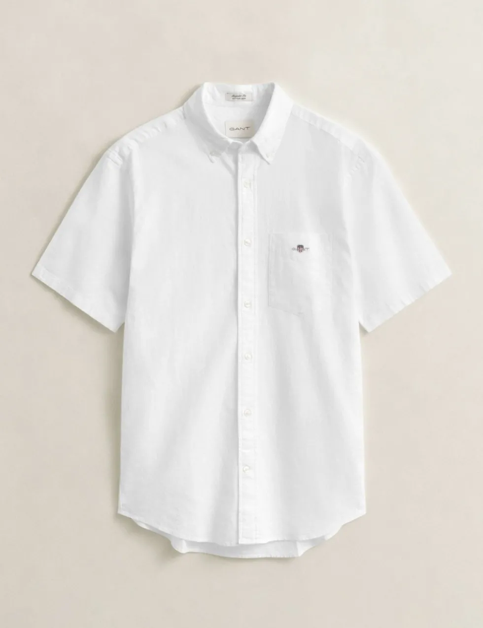 Regular Fit Linen Rich Short Sleeve Shirt