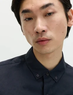 Regular Fit Linen Rich Short Sleeve Shirt
