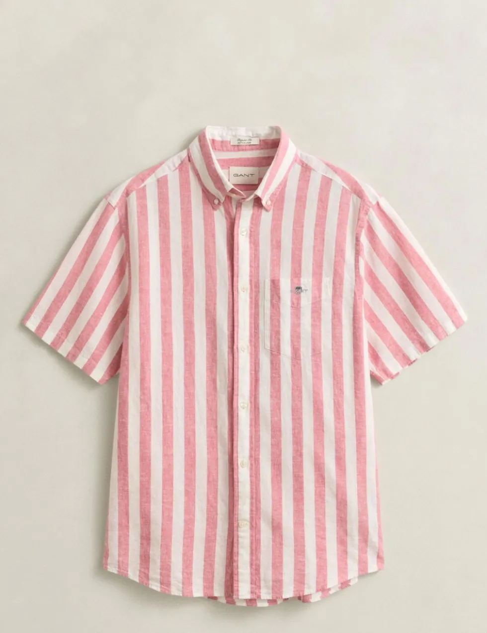 Regular Fit Linen Rich Striped Shirt