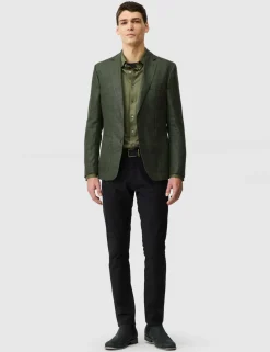 Regular Fit Linen Rich Textured Blazer