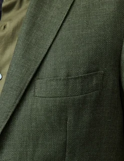Regular Fit Linen Rich Textured Blazer