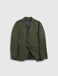 Regular Fit Linen Rich Textured Blazer
