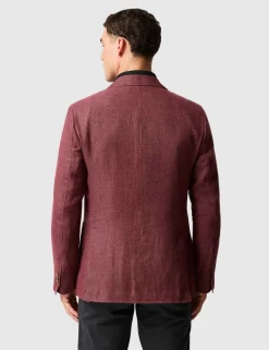 Regular Fit Linen Rich Textured Blazer