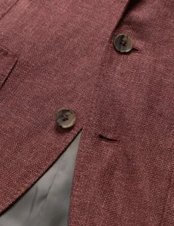 Regular Fit Linen Rich Textured Blazer