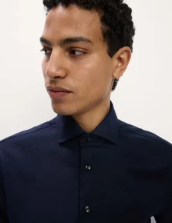 Regular Fit Luxury Cotton Double Cuff Twill Shirt