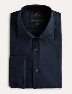 Regular Fit Luxury Cotton Double Cuff Twill Shirt