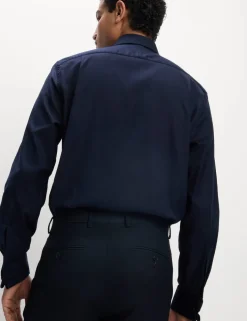 Regular Fit Luxury Cotton Double Cuff Twill Shirt