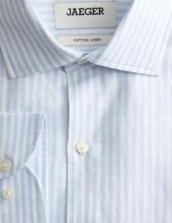 Regular Fit Luxury Linen Cotton Striped Shirt