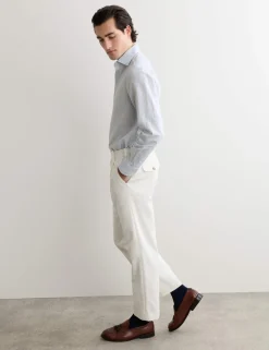 Regular Fit Luxury Linen Cotton Striped Shirt