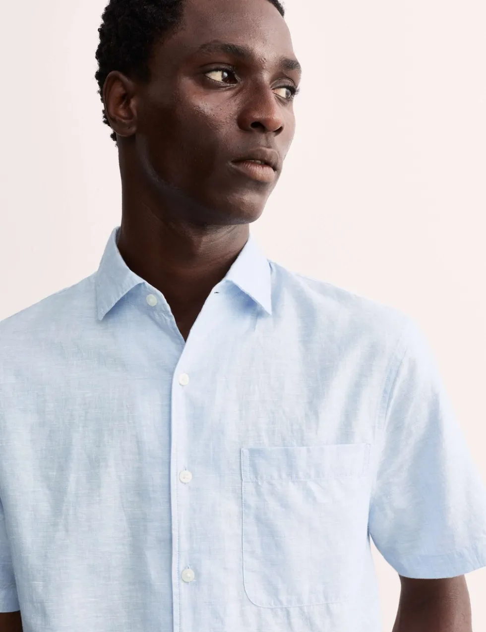 Regular Fit Luxury Linen Cotton Short Sleeve Shirt
