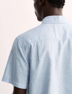 Regular Fit Luxury Linen Cotton Short Sleeve Shirt