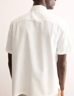 Regular Fit Luxury Linen Cotton Short Sleeve Shirt