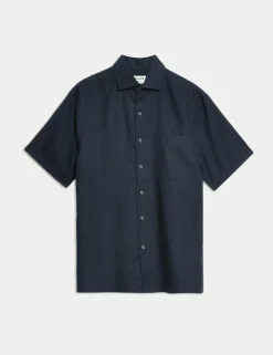 Regular Fit Luxury Linen Cotton Short Sleeve Shirt