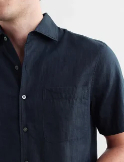 Regular Fit Luxury Linen Cotton Short Sleeve Shirt