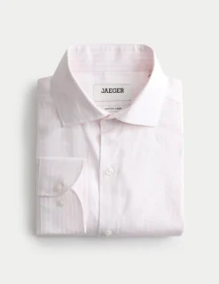 Regular Fit Luxury Linen Cotton Striped Shirt