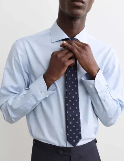 Regular Fit Luxury Pure Cotton Textured Shirt